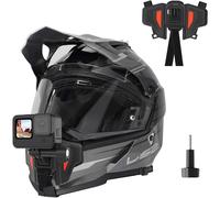CFUX-Sangle de Casque de Moto avec mentonnière pour GoPro Hero 10 Hero 9/8/7/6/5/4 DJI Osmo Action 2 One X 2, et la Plupart des caméras d'action de Sport