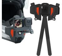 CFUX-Sangle de Casque de Moto avec mentonnière pour GoPro Hero 10 Hero 9 Hero 8 Hero 7/6/5/4 DJI Osmo ActionInsta 360 et la Plupart des caméras d'action de Sport (Améliorer)