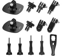 CFUX-Support Adhésif pour GoPro, Supports de Casque Flexible pour Insta360, Kit d'accessoires de Bras d'extension pour Caméras d'action (12 en 1)