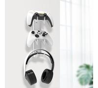 Cfux-Support De Casque Contrôleur De Jeu, Support De Casque Gaming Transparent Casque Stand, Pieds Pour Casque D'écoute, Support Pour Écouteurs Universel Porte Manette Mural Pour 2 Poignées Et 1 Casq