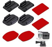 CFUX-Support de Fixation Adhésif Incurvé et Plat,4PC Support de Casque pour Gopro,Support De Caméra pour Casque 360,Fixations Adhésives Incurvées et Plates,Fixation de Casque pour Gopro et Caméras d