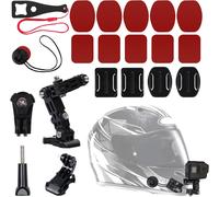 CFUX-Support de Fixation pour Casque de Moto, Kit de Fixation Gopro Casque Caméra d'action Ensemble d'accessoires de Moto Compatible avec Gopro Hero 8/7/6/5/4 Autres Caméras d'action