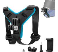 CFUX-Support De Menton Antidérapant Pour Casque De Moto, Support À Crochet J Allongé, Support GoPro Moto, Compatible Avec GoPro Hero 13/12/11/10/9/8/7/6/5, DJI Osmo Action, Insta360