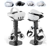 Cfux-Support Pour Casque Et Manette Avec Support De Casque Vr Pour Bureau, Support De Manette De Jeu Et Casque Pour Ps5/Xbox/Psvr2/Meta Quest Pro/3/2, Casque/Manette/Stockage Vr Avec Organisateur De