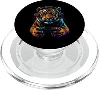 CFUX-Tiger Lovers Casque de jeu Motif tigre PopSockets PopGrip pour MagSafe