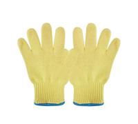 CFWWSAQ Gant Anti Coupure, Fibre 2 Couches résistant feu Anti-Coupure résistant à la Flamme 500 degrés Celsius sécurité Travail BBQ Four Gant sécurité Travail Gant(25CM 1pair)