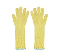 CFWWSAQ Gant Anti Coupure, Fibre 2 Couches résistant feu Anti-Coupure résistant à la Flamme 500 degrés Celsius sécurité Travail BBQ Four Gant sécurité Travail Gant(48CM 1pair)