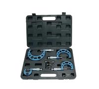CFWWSAQ Micromètre Extérieur, Ensemble de micromètres extérieurs 0-25 mm 25-50 mm 50-75 mm 75-100 mm 0,01 mm Micromètre Jauge Micromètre Outils de Mesure
