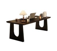 CFY652 Bureau d'ordinateur Bureau d'écriture Moderne et spacieux avec Pieds en Acier Carbone, Bureau Minimaliste for Ordinateur Portable Postes de Travail(Noir,XXL)