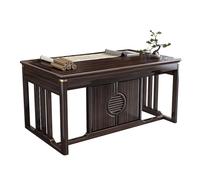 CFY652 Bureau d'ordinateur Bureau en Bois Massif avec 3 tiroirs, Table d'écriture d'ébène de Style Chinois, Meuble Bureau for Salle d'étude Postes de Travail(M)