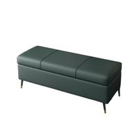 CFY652 Chambre, tabouret pour chaussures pour usage domestique, tabouret de rangement pour entrée, pour table de nuit, pour canapé, longueur qui peut être stockée sur banc (vert foncé, 130 cm)