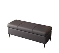 CFY652 Chambre, tabouret pour chaussures pour usage domestique, tabouret de rangement pour entrée, pour table de nuit, pour canapé, long qui peut être stocké banc (gris foncé, 60 cm)