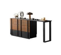 CFY652 Coiffeuse Ensemble de Commode Vintage en Bois Massif - Table Maquillage d'angle française Chic avec Armoire Rangement Chambre à Coucher
