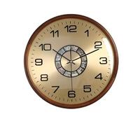 CFY652 Horloge Murale Horloge Murale Ronde, Design Moderne et Minimaliste, Fonctionnement Silencieux, à Piles Décorer(Walnut Wood Mother of Pearl dial)