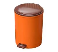 CFY652 Intérieur Poubelle ronde avec couvercle, poubelle sans contact, à pédale en plastique de 9/13 litres seau intérieur for salon, chambre, salle bain, cuisine Benne à ordures(Orange,13L)