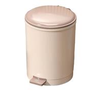CFY652 Intérieur Poubelle ronde avec couvercle, poubelle sans contact, à pédale en plastique de 9/13 litres seau intérieur for salon, chambre, salle bain, cuisine Benne à ordures(Coffee,13L)