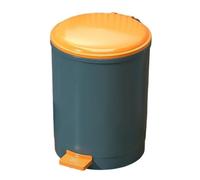 CFY652 Intérieur Poubelle ronde avec couvercle, poubelle sans contact, à pédale en plastique de 9/13 litres seau intérieur for salon, chambre, salle bain, cuisine Benne à ordures(Green,9L)