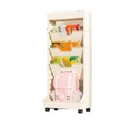 CFY652 Multifonctionnel Organisateur de Bureau Amovible, Organisateur Livres, Maison avec bibliothèque à roulettes Classeur Mobile