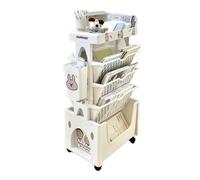 CFY652 Multifonctionnel Support de Rangement au Sol, Support fichiers Bureau Multicouche Amovible Grande capacité, Domestique Classeur Mobile