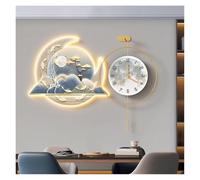 CFY652 pour la Maison Grande Applique Murale décorative avec Horloge for Salon, silencieuse sans tic-tac, Sculpture Suspendue for Chambre à Coucher, Bureau, Salle Manger Horloge décorative