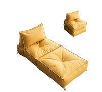 CFY652 Salon Canapé Paresseux Pliable, inclinable Simple avec Dossier, Chaise Longue de Sol Tatami Canapé(Yellow)