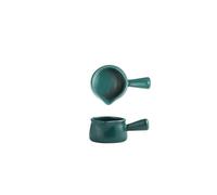 CFY652 Saucière Petite Tasse à Lait, ustensile à café avec poignée, Plat à Sauce ménager en céramique, saucière Sauciere(Dark Green)