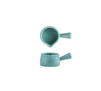 CFY652 Saucière Petite Tasse à Lait, ustensile à café avec poignée, Plat à Sauce ménager en céramique, saucière Sauciere(Green)