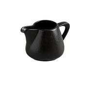 CFY652 Saucière Pichet à Lait en céramique de Style européen avec poignée 200 ML for hôtel et Restauration Sauciere(Noir)