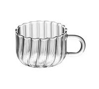 CFY652 Verre a Eau 7 Oz Glass Coffee Mug with Handle, Clear Borosilicate Pumpkin Cups for Water Breakfast Milk Juice Verrerie