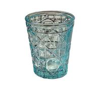 CFY652 Verre a Eau Verres à boire vintage en relief, 31 cl, verre coloré large ouverture Verrerie(Light Blue)