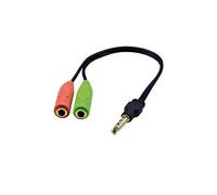 cg-705 3,5mm 2x 3.5mm noir adaptateur et connecteur de câbles