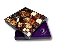 CG CHOCOLATIERS - Boîte de chocolats Excellence, panier garni coffret gourmand à offrir. Idéal pour un cadeau de la fête des Mères, la fête des Pères, un anniversaire, Noël ou une retraite.