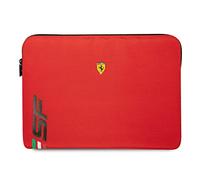 CG Housse de protection élégante en cuir PU avec logo SF pour ordinateur portable 14" Rouge