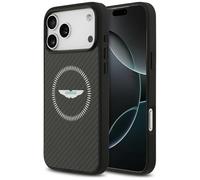CG MOBILE Aston Martin HC Coque de protection en Kevlar compatible avec Mag Safe pour iPhone 17 Pro Max (noir)