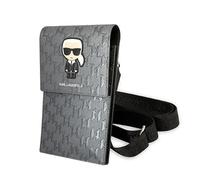 Karl Lagerfeld Monogram Ikonik Patch Wallet Phone Bag - Sac pour smartphone et accessoires (Argent) - 3666339051822