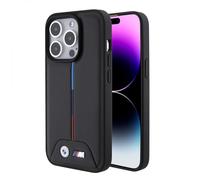 CG Mobile BMW BMHCP15L22PVTK Coque pour iPhone 15 Pro 6,1" Noir Coque Rigide matelassée Tricolore