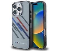 CG Mobile BMW BMHCP16L23HTRAG Coque Rigide pour iPhone 16 Pro 6,3" Gris Motosport IML Rayures aléatoires