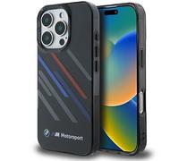 CG Mobile BMW BMHCP16L23HTRAK Coque Rigide pour iPhone 16 Pro 6,3" Noir Motosport IML Rayures aléatoires