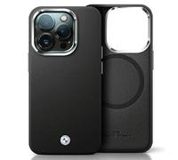 CG MOBILE BMW BMHMP14X23PUFWK Coque pour iPhone 14 Pro Max 6,7 Pouces Noir Signature enveloppé de métal