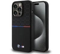 CG MOBILE BMW BMHMP15L22SMPK Coque rigide pour iPhone 15 Pro 6,1"" Noir Motif en silicone M