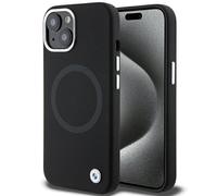 Étui pour BMW iPhone 15 Plus, noir - Signature Liquid Silicone MagSafe