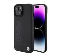 CG MOBILE BMW BMHMP15SSLLBK Coque pour iPhone 15 6,1" Noir Coque Rigide Signature Logo Impression