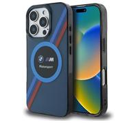 CG MOBILE BMW BMHMP16L23HTPUV Coque pour iPhone 16 Pro 6,3" Motif sport automobile Marine IML Cercle Compatible avec MagSafe
