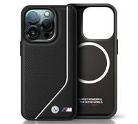 CG Mobile BMW BMHMP16X23PUCPK Coque pour iPhone 16 Pro Max 6,9" Noir Coque rigide M perforée Ligne torsadée