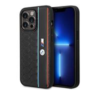 CG MOBILE BMW - Coque de téléphone pour iPhone 14 Pro Max - Motif Hexagonal Noir - Collection M - Coque de Protection Lisse avec Facile à Clipser, Absorption des Chocs et Logo Signature