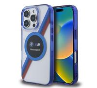 CG Mobile BMW HC Motorsport Coque de téléphone conçue pour iPhone 16 Pro, Durable, résistante aux Chocs, Compatible avec Magsafe, IML Circle Case Transparent