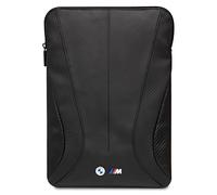 CG MOBILE BMW Housse en Cuir PU avec Bords en Carbone et Courbes perforées 16" Compatible avec MacBook Intel® UHD Graphics/Windows/HP/Value Top Load Bag/Travail, école, etc.