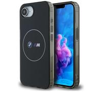 CG MOBILE BMW IML Metal White Circle Compatible avec MagSafe Coque pour iPhone 16e (Noir)