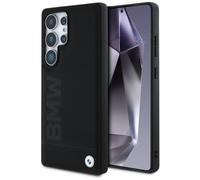 CG MOBILE BMW Leather Big Wordmark Étui de protection pour Samsung Galaxy S25 Ultra Noir