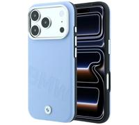 CG MOBILE BMW Lettres obliques en relief compatibles avec la coque MagSafe pour iPhone 18 Pro/17 Pro (bleu)
